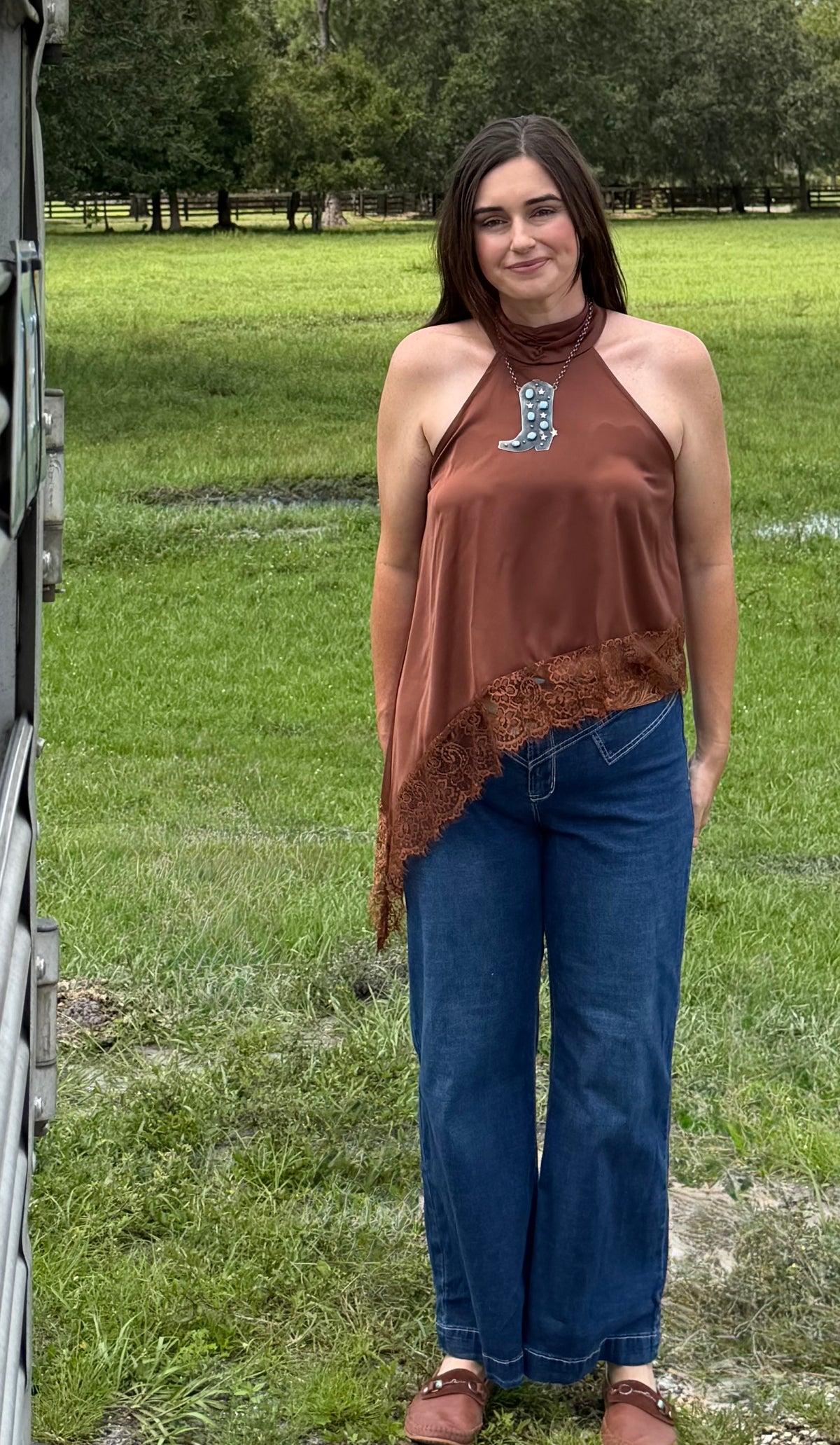 The Sassy Stitched Waist Detail Loose Cuffed Jeans