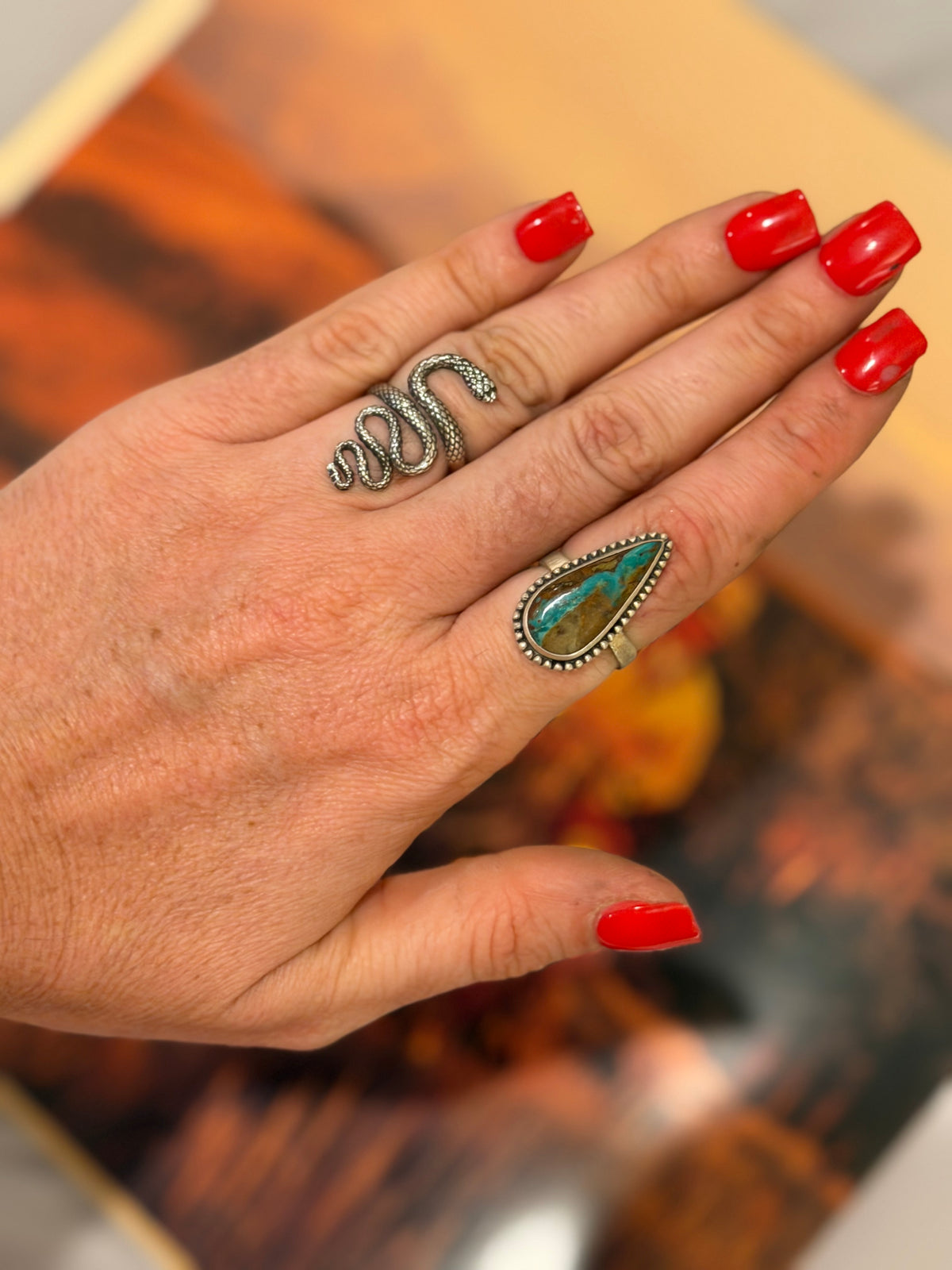 Royson ribbon, necklace, and ring set.