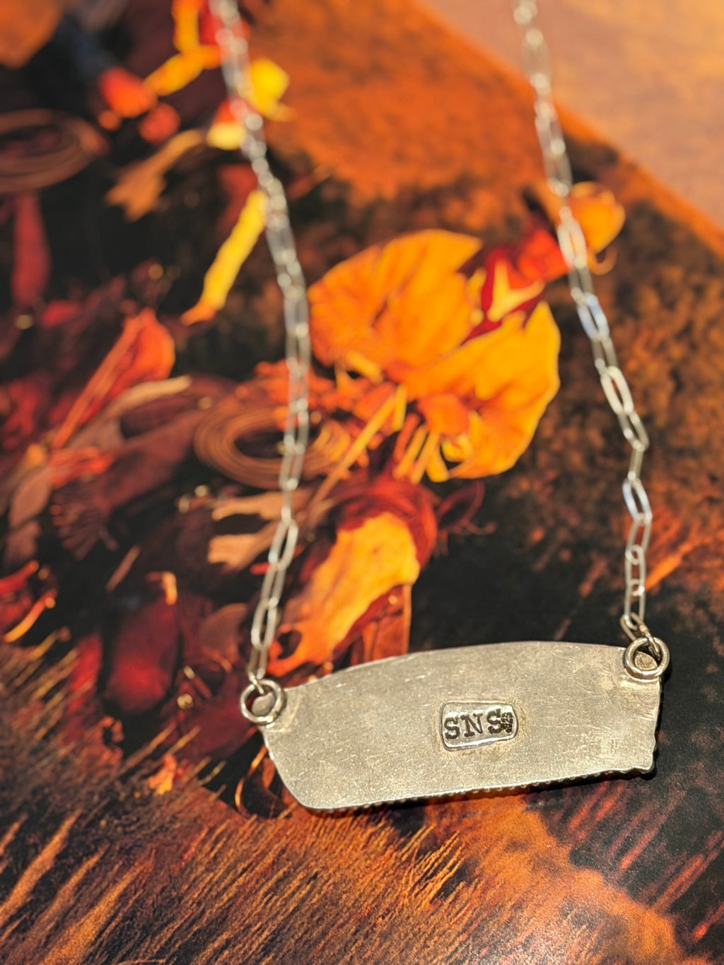 Nonnative sterling silver rifle necklace