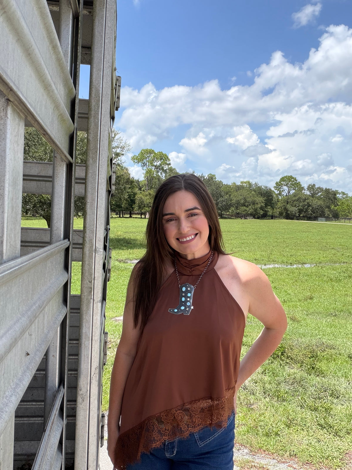 The Patty & Ella Halter Lace Top