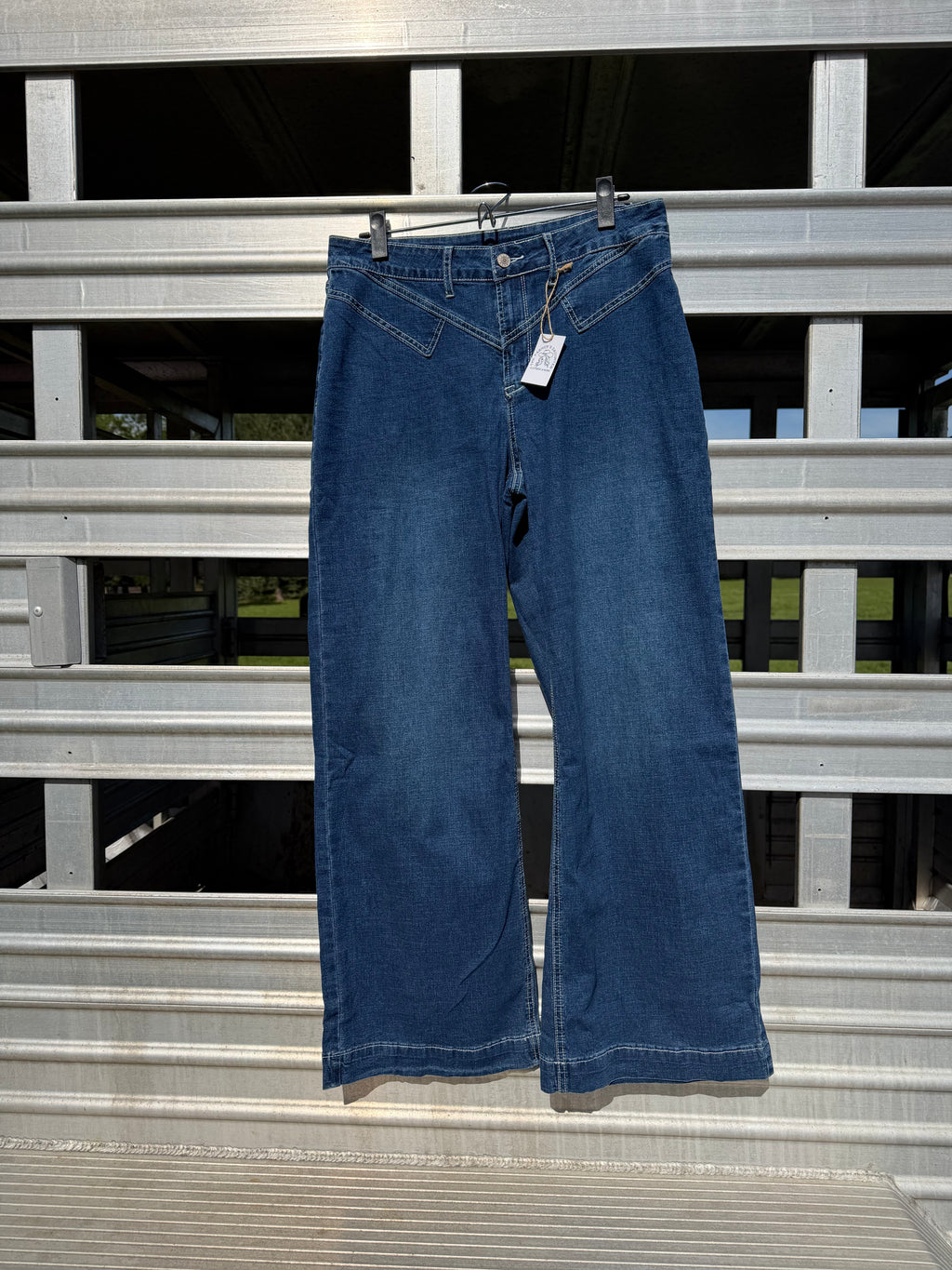 The Sassy Stitched Waist Detail Loose Cuffed Jeans