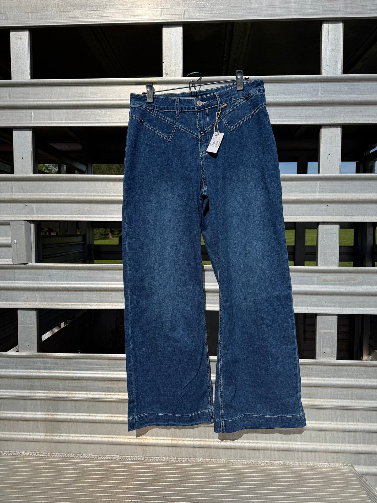 The Sassy Stitched Waist Detail Loose Cuffed Jeans