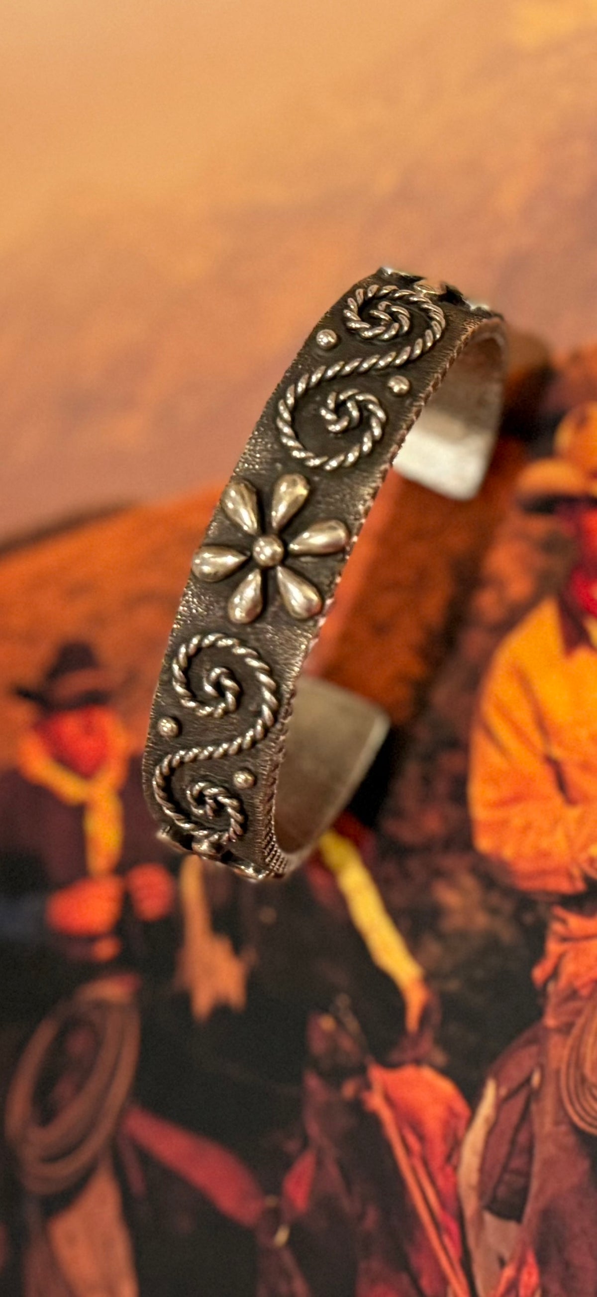 Native Made Sterling silver Casted cuff